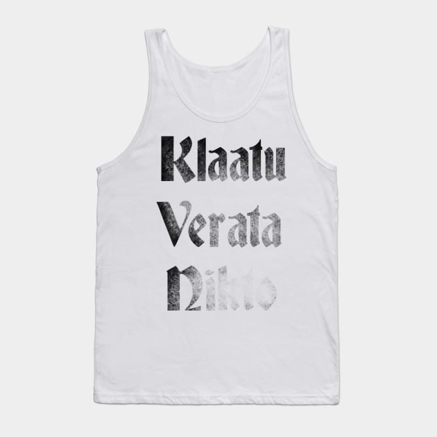 Klaatu Verata Necktie (Black) Tank Top by lucafon18